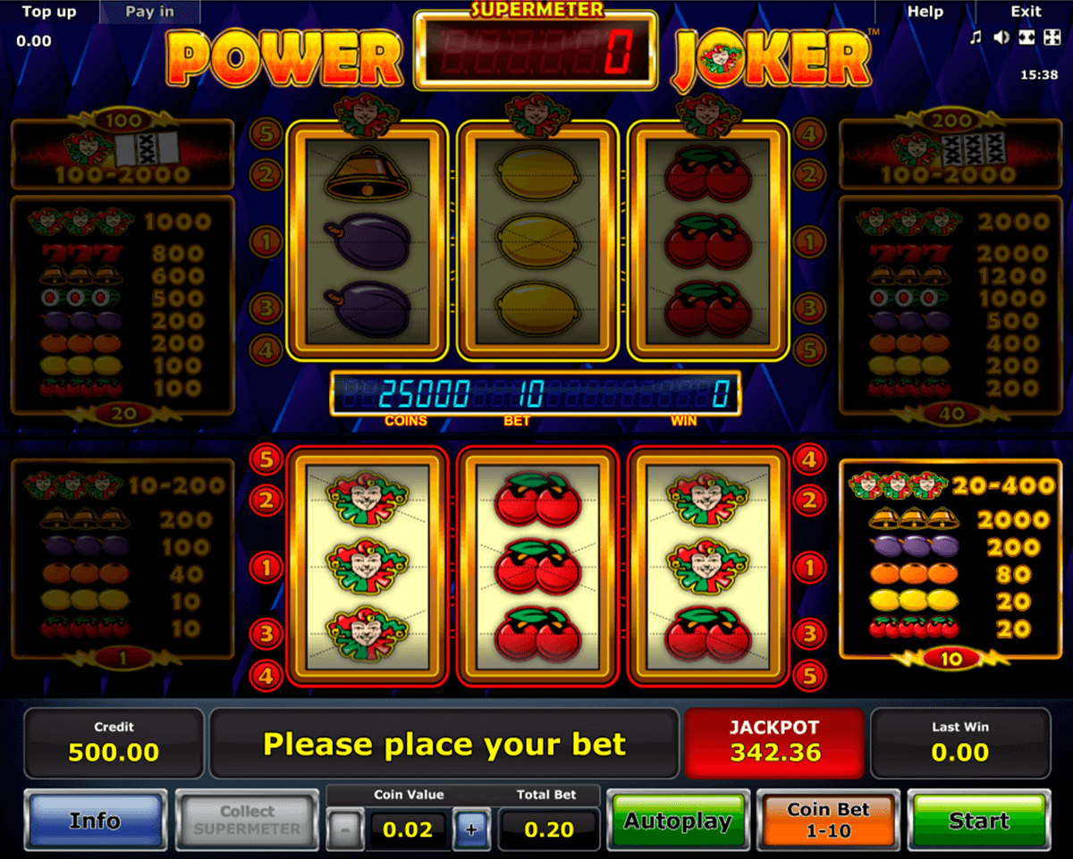 power joker novomatic automat online